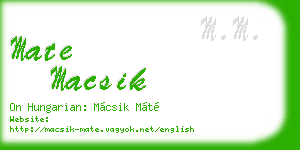 mate macsik business card